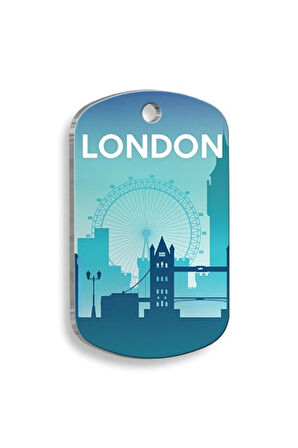Londra Figür Asker Kedi ve Köpek Künyesi Large 2,9 x 5 cm
