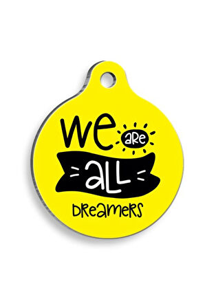 All Dreamers Yuvarlak Kedi ve Köpek Künyesi Small 2,5 cm