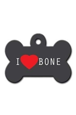 I Love Bone Kemik Köpek Künyesi
