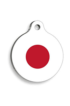 Japonya Yuvarlak Kedi ve Köpek Künyesi Large 3,8 cm