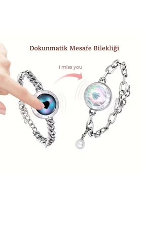 Mesafe Bilekliği – Totwoo Akıllı Dokunmatik Sevgililer Bilekliği – Silver Soul