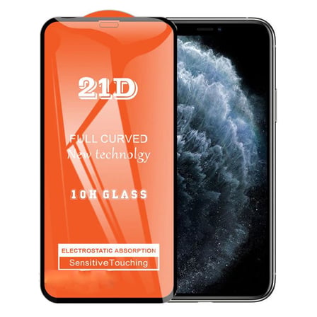 iPhone 11 Pro Uyumlu Ekran Koruyucu 21D Tam Kaplayan Kavisli