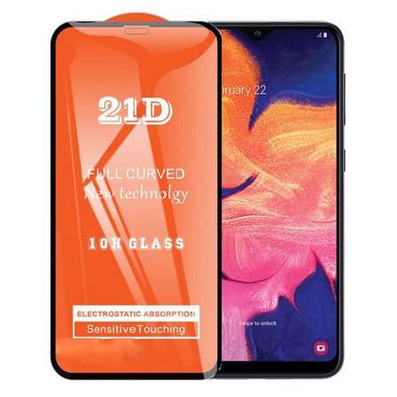 Samsung Galaxy A10 Uyumlu Ekran Koruyucu 21D Tam Kaplayan Kavisli