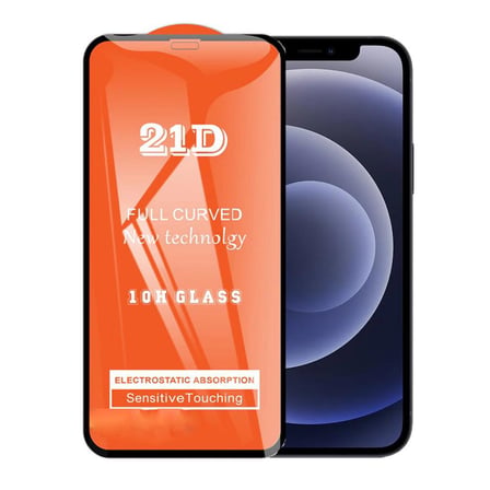 iPhone 12 Mini 5.4 Uyumlu Ekran Koruyucu 21D Tam Kaplayan Kavisli