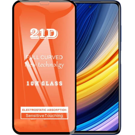 Poco X3 Pro Uyumlu Ekran Koruyucu 21D Tam Kaplayan Kırılmaz Cam Kavisli 9018000000265