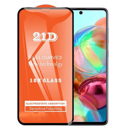 Samsung Galaxy A71 Uyumlu Ekran Koruyucu 21D Tam Kaplayan Kavisli