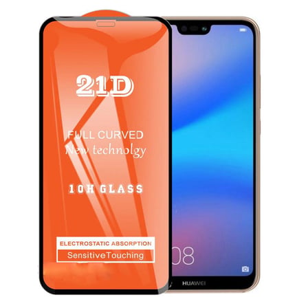 Huawei P20 Lite Uyumlu Ekran Koruyucu 21D Kırılmaz Cam 9018000000294