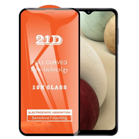 Samsung Galaxy A12 Uyumlu Ekran Koruyucu 21D Tam Kaplayan Kavisli