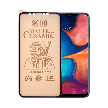 Samsung Galaxy A20 Uymulu Ekran Koruyucu 9D Mat Seramik Nano Tam Kaplayan