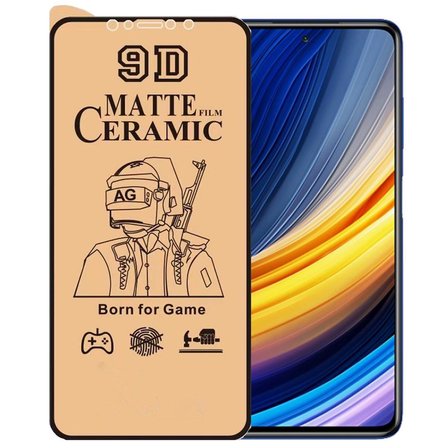 Poco X3 Pro Uyumlu Ekran Koruyucu 9D Mat Seramik Nano Full Kavisli