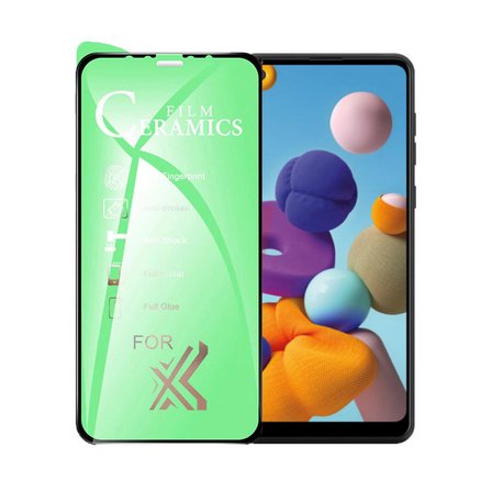 Samsung Galaxy A21 Uyumlu Ekran Koruyucu 9D Seramik Nano Tam Kaplayan Kavisli