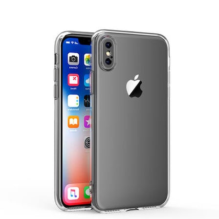 iPhone X XS İle Uyumlu Kılıf Şeffaf Silikon Kamera Korumalı 3D