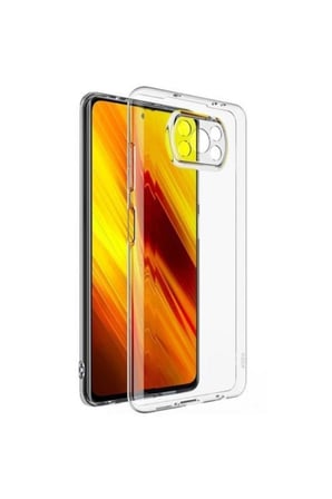 Poco X3 Pro İle Uyumlu Kılıf Şeffaf Silikon Kamera Korumalı 3D