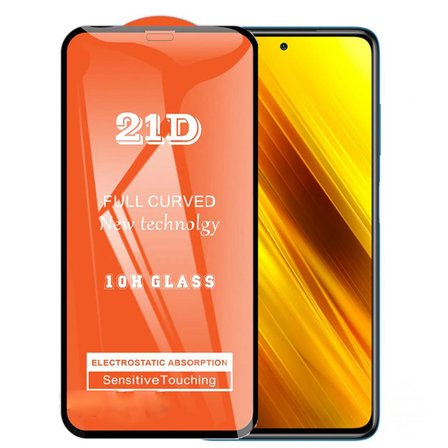POCO X3 NFC Uyumlu Ekran Koruyucu 21D Kırılmaz Cam 9018000000780