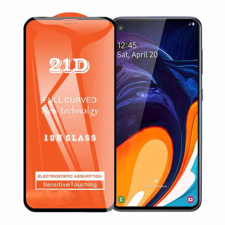 Samsung Galaxy A60 Uyumlu Ekran Koruyucu 21D Tam Kaplayan Kavisli