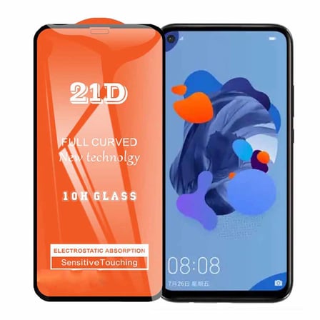 Huawei Mate 30 Lite Uyumlu Ekran Koruyucu 21D Tam Kaplayan Kavisli