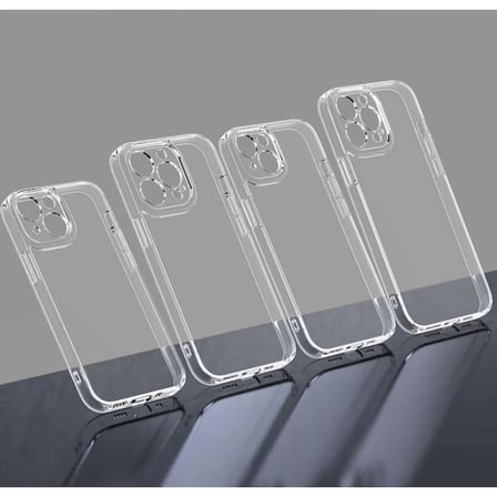 iPhone 14 Pro Max İle Uyumlu Kılıf Şeffaf Kamera Korumalı Soket 3D