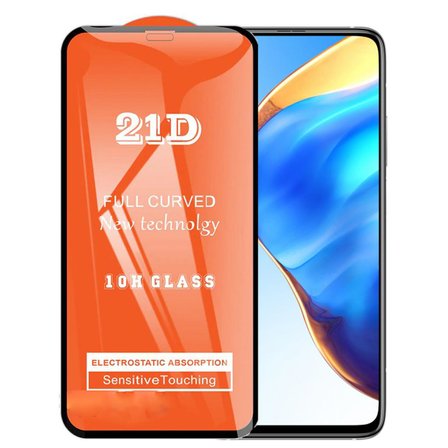 Xiaomi Mi 10T Pro Uyumlu Ekran Koruyucu 21D Tam Kaplayan Kavisli