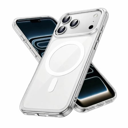 iPhone 17 Pro / 18 Pro Uyumlu YUMUŞAK Magsafe Kablosuz Şarj Destekli Şeffaf Kılıf Kamera İçin Yükseltilmiş Çerçeve