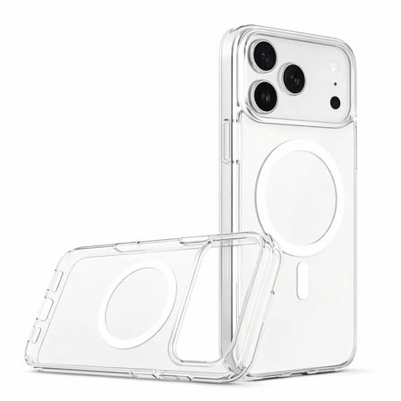 iPhone 17 Pro Max / 18 Pro Max Uyumlu YUMUŞAK Magsafe Kablosuz Şarj Destekli Şeffaf Kılıf Kamera İçin Yükseltilmiş Çerçeve