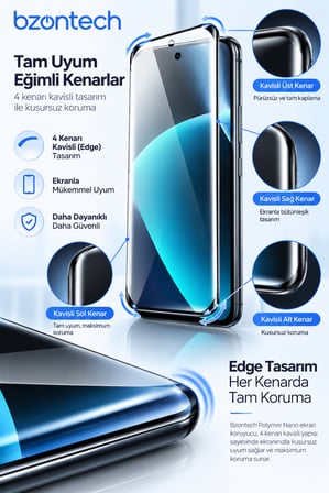 Redmi Note 14 Pro Plus Uyumlu Polymer Nano Ekran Koruyucu Tam Kaplayan