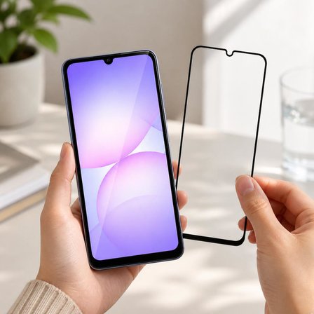 Samsung Galaxy A07 İle Uyumlu Anti Statik Ekran Koruyucu Toz Tutmayan Kırılmaz Cam