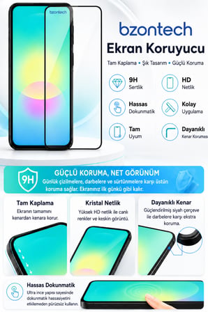 Samsung Galaxy A27 Uyumlu Anti Statik Ekran Koruyucu Toz Tutmayan Kırılmaz Cam