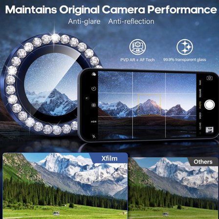 iPhone 17 Pro / 17 Pro Max Uyumlu ( Taşlı - Taşsız ) Kamera Lens Koruyucu