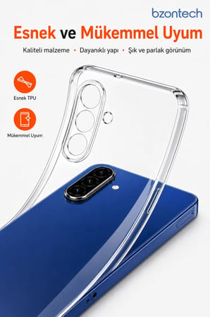 Samsung Galaxy A27 5G Uyumlu Kılıf Şeffaf Kamera Korumalı 3D
