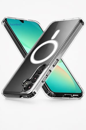 Samsung Galaxy A26 5G Uyumlu YUMUŞAK Magsafe Kablosuz Şarj Destekli Şeffaf Kılıf Kamera İçin Yükseltilmiş Çerçeve