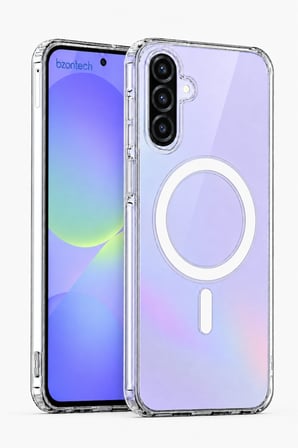 Samsung Galaxy A36 5G / A56 5G Uyumlu YUMUŞAK Magsafe Kablosuz Şarj Destekli Şeffaf Kılıf Kamera İçin Yükseltilmiş Çerçeve