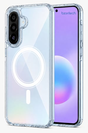 Samsung Galaxy A57 Uyumlu YUMUŞAK Magsafe Kablosuz Şarj Destekli Şeffaf Kılıf Kamera İçin Yükseltilmiş Çerçeve