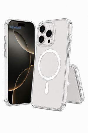 iPhone 16 Pro Uyumlu YUMUŞAK Magsafe Kablosuz Şarj Destekli Şeffaf Kılıf Kamera İçin Yükseltilmiş Çerçeve