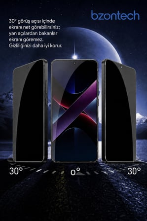 Poco X7 Pro Uyumlu Hayalet Ekran Koruyucu Gizli Privacy