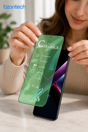Poco X7 Pro Uyumlu Ekran Koruyucu 9D Seramik Nano Tam Kaplayan Kavisli