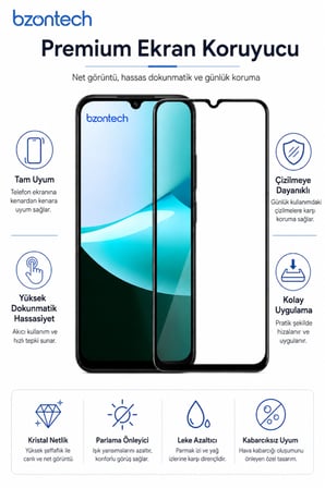 Redmi 15C 4G / 5G Uyumlu Anti Statik Ekran Koruyucu Toz Tutmayan Kırılmaz Cam