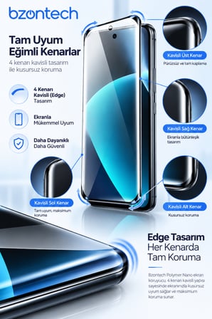 Redmi Note 15 Pro 4G Uyumlu Polymer Nano Ekran Koruyucu Tam Kaplayan
