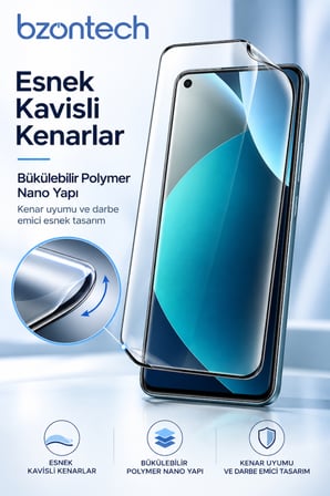 Redmi Note 15 Pro 4G Uyumlu Polymer Nano Ekran Koruyucu Tam Kaplayan