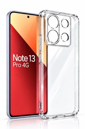 Redmi Note 13 Pro 4G Uyumlu Kılıf Şeffaf Kamera Korumalı 3D