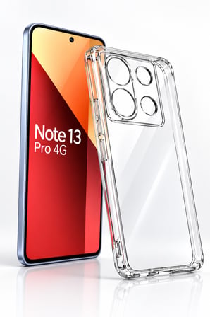 Redmi Note 13 Pro 4G Uyumlu Kılıf Şeffaf Kamera Korumalı 3D