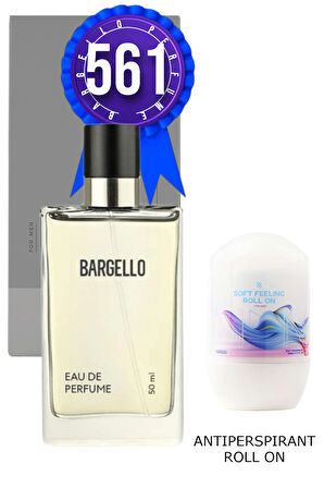 Bargello 561 Erkek Parfüm Fresh EDP 50 ml + Erkek Antiperspirant Roll on 50 ml