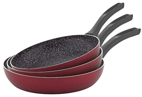 Hascevher Prime Granit 3 Pcs Tava Seti Kapaksız İndüksiyonlu (18/22/26cm)