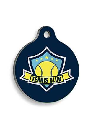 Tenis 2 Yuvarlak Kedi ve Köpek Künyesi Small 2,5 cm