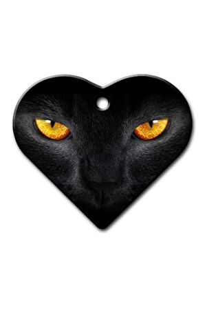 Kedi Gözü Geniş Kalp Kedi Köpek Künyesi Medium