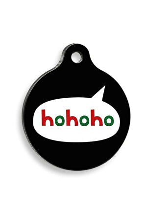 Christmas Serisi Hohoho Yuvarlak Kedi ve Köpek Künyesi