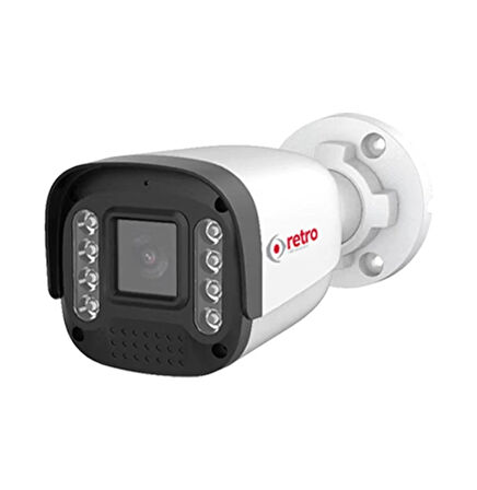 Nif Bilişim Retro RT-AB1208 2mp 2.8mm Sabit Lens 8 Led FullColor Gece Renkli IR Bullet AHD Kamera