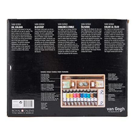 Van Gogh YAĞLI BOYA SETİ BASİC BOX 10x40ml + aks. (AHŞAP KUTU)