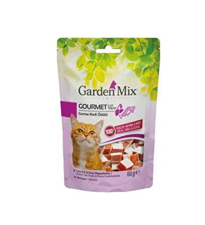 Garden Mix Gurme Düşük Yağlı Şekersiz Kedi Ödül Maması 60 gr