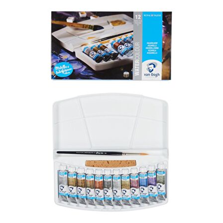 Van Gogh SULUBOYA TÜP 10 ML 12'Lİ SET  SPECIAL COLOURS (PLASTİK KUTU) 