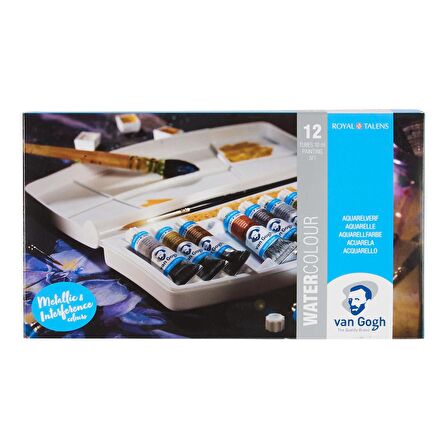Van Gogh SULUBOYA TÜP 10 ML 12'Lİ SET  SPECIAL COLOURS (PLASTİK KUTU) 